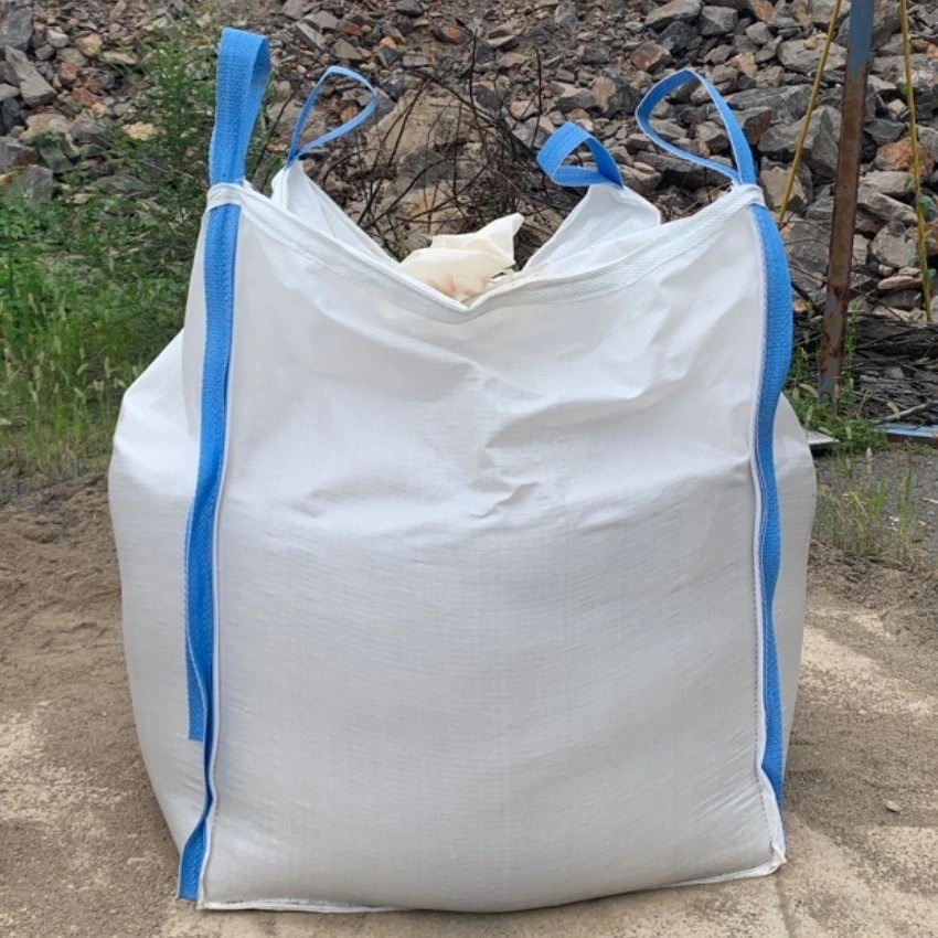 Big Bag Packing Salt Rice Polypropylene Big Jumbo Bags Peanut Sand Bulk Bag with Filing Spout Double Stitched Thread Super Sacks with Laminated Bags