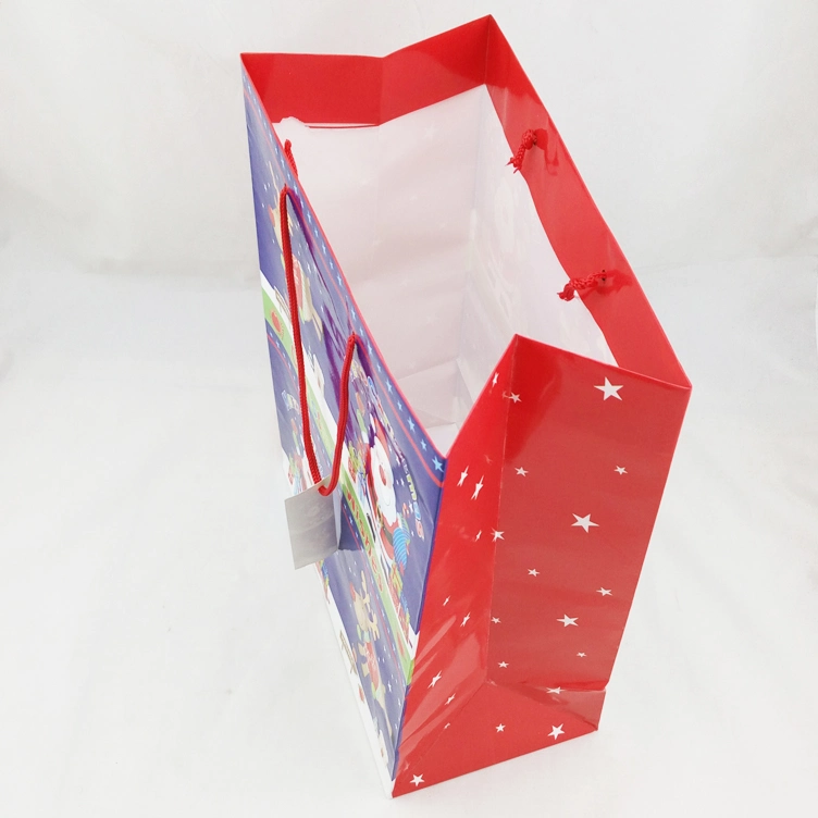 Wholesale/Supplier Cheap High quality/High cost performance  Christmas Gift Paper Bag with Handle