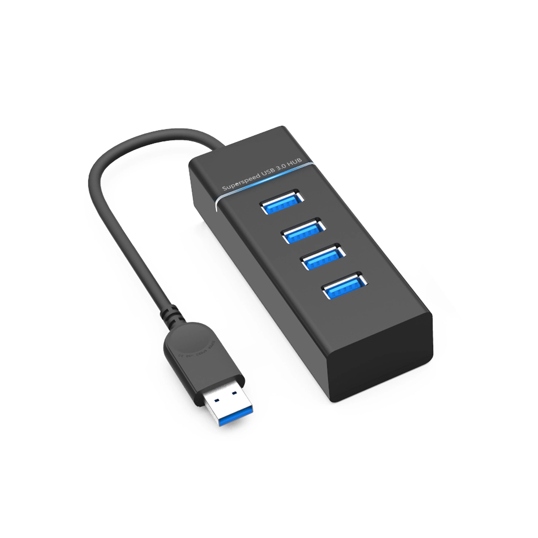 Factory Direct 4 puertos USB3,0 Hub 5Gbps Portable Compact con Cable