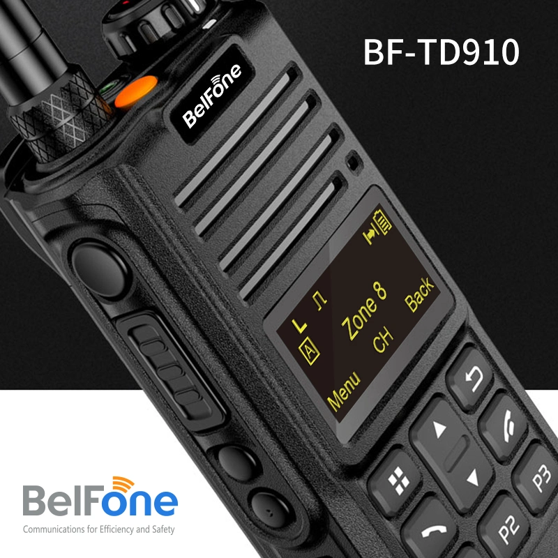 Belfone Bf-Td910UV Professional Dmr Walkie Talkie with IP68 Protection Two Way Radio Dmo Pseudo Trunk Professional Radio