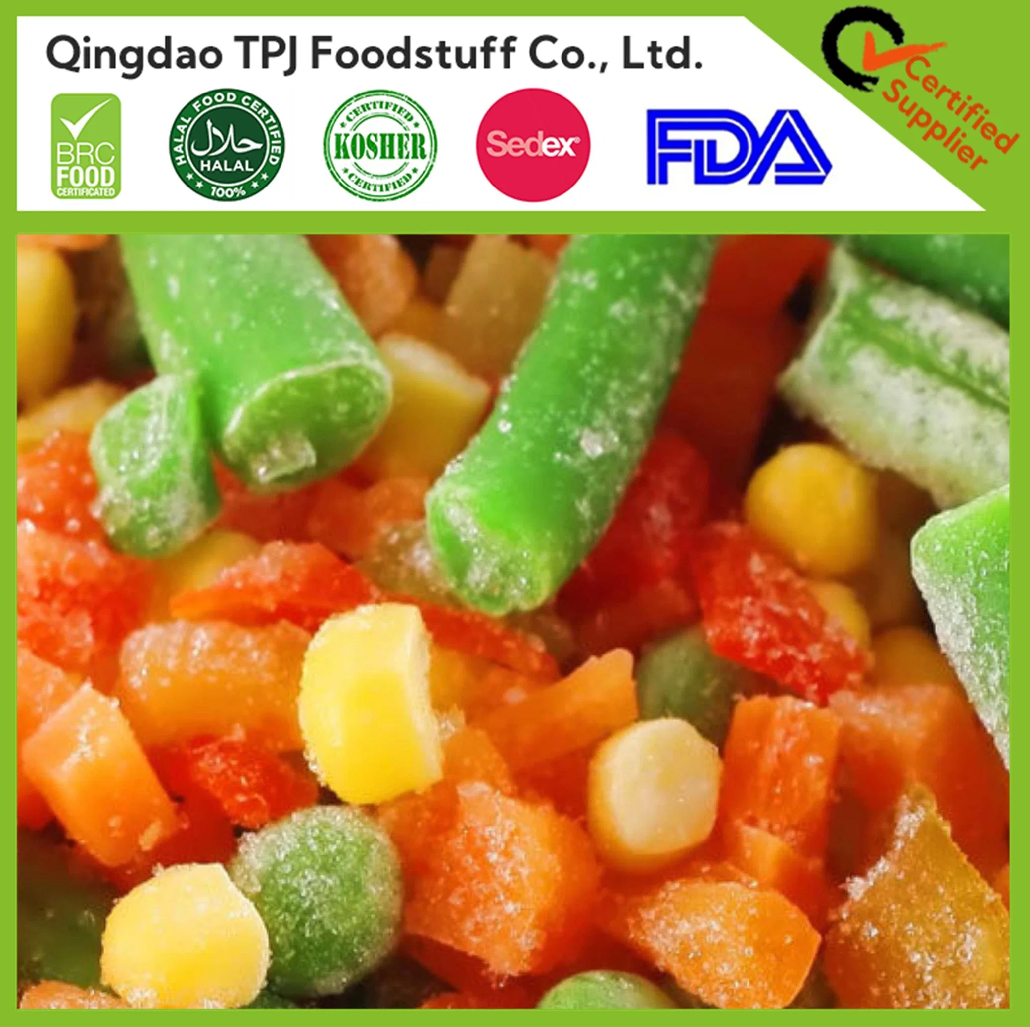 Factory Direct 2 3 4 Way Mixed IQF Frozen Vegetables in Retail/Bulk Package