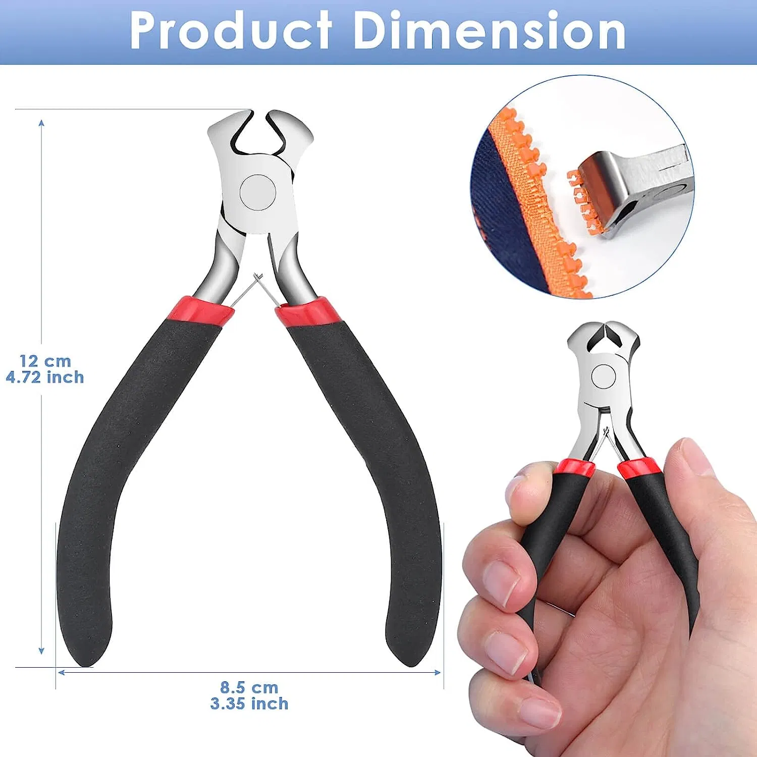 Professional usine OEM fin une pince coupante avec poignées antiglisse