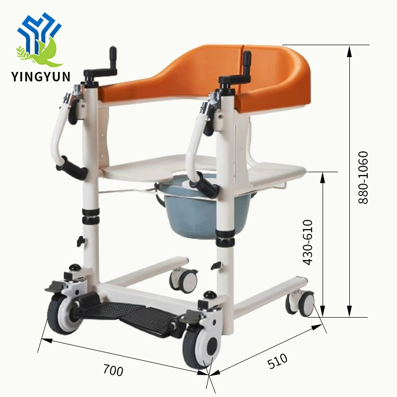 Home Hospital Nursing Patient Elderly Lift Shower Commode Transfer Chair