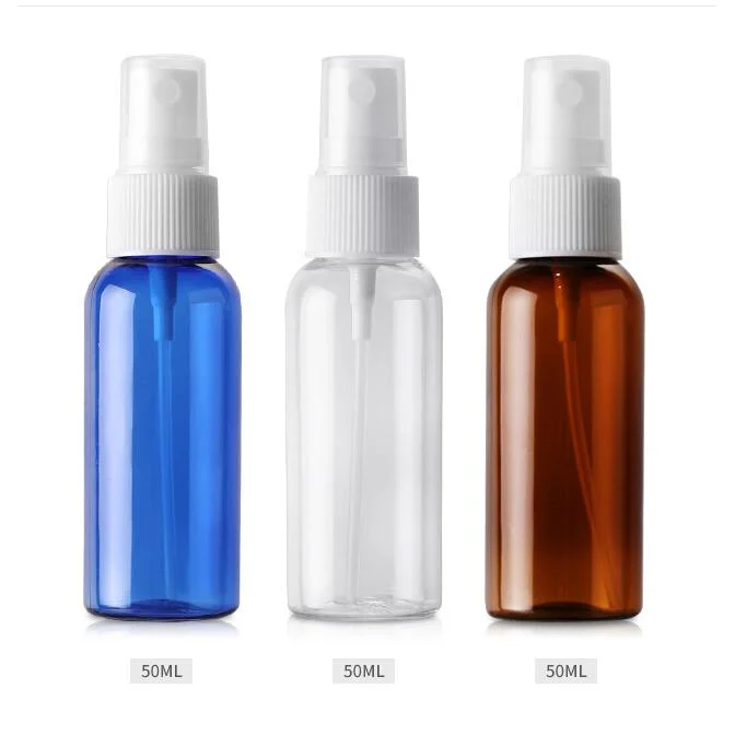 Vente chaude de bouteilles en plastique portables, petits contenants rechargeables, bouteille de pulvérisation cosmétique aérosol.