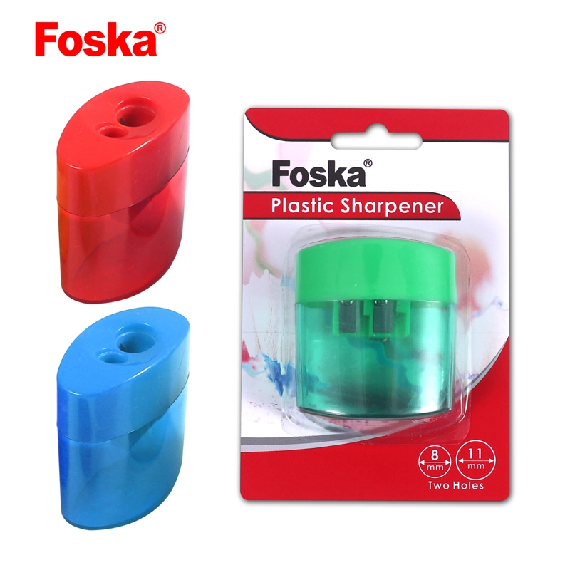 Foska Hot Sale Colorful Plastic Fancy Kids Pencil Sharpener with Good Quality