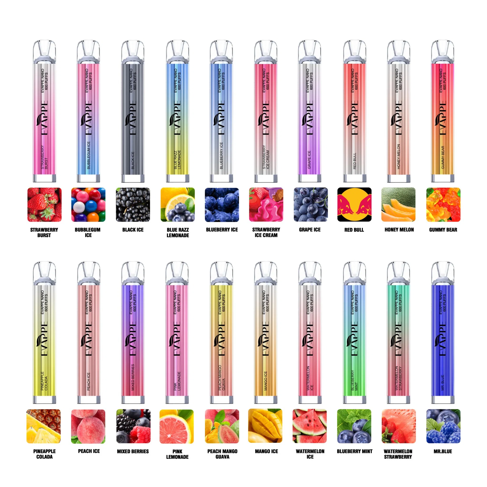 Newest Variable Voltage 500mAh Battery 2mlrefillable Evappe Nano 2% Vape Pod Wholesale/Supplier E Cigarette