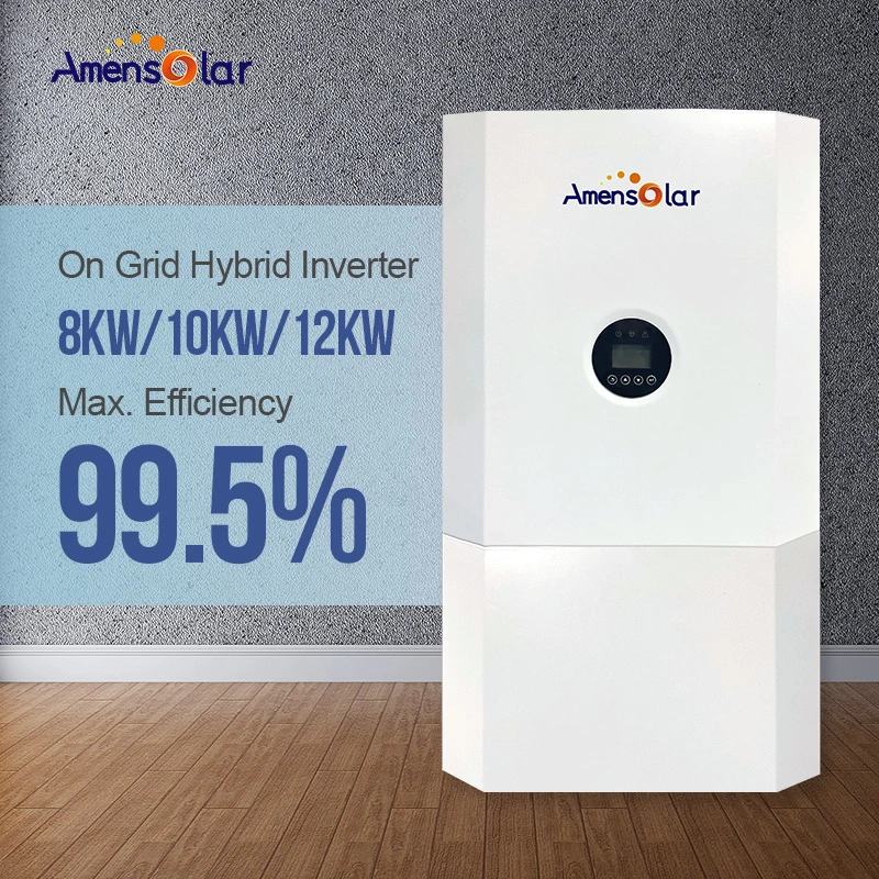 Amensolar Factory Direct Accueil OEM hybride solaire MPPT 10kw 15kw 20kw Grid-Connected Inverseur de stockage d'énergie