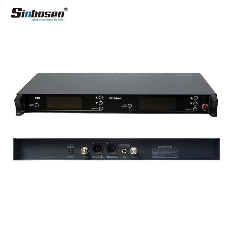 Double Channels Wireless Microphone Professional System Su-39 UHF Wireless Microphone with 2 Handheld