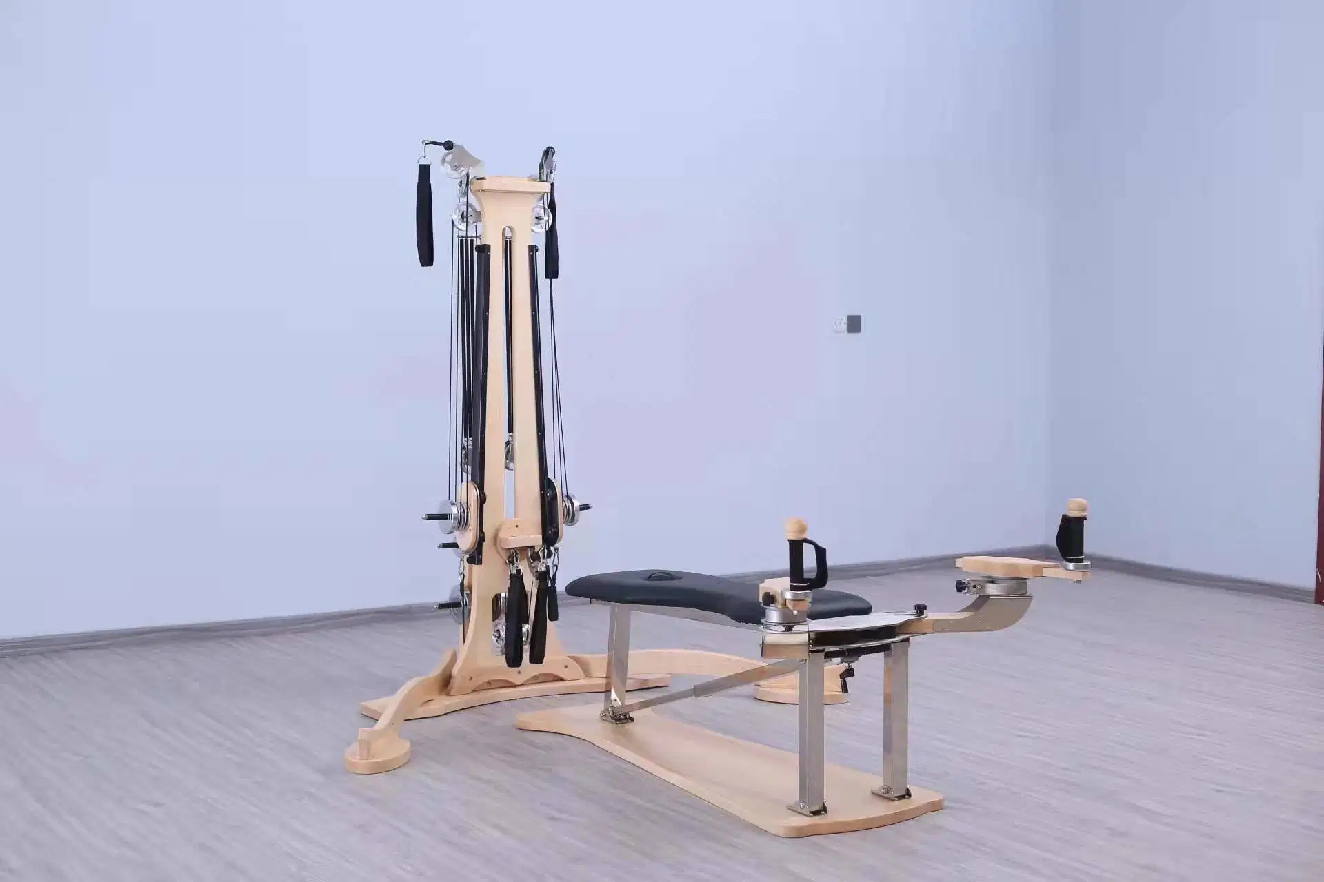 Torre del Reformador Pilates Pilates Elina reformador con paquete de Torre del Reformador de Pilates con trapecio medio