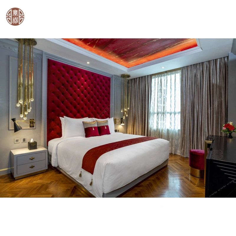 China High Grade Custom Made Apartment Resort Hotel mobiliário de quarto Definir