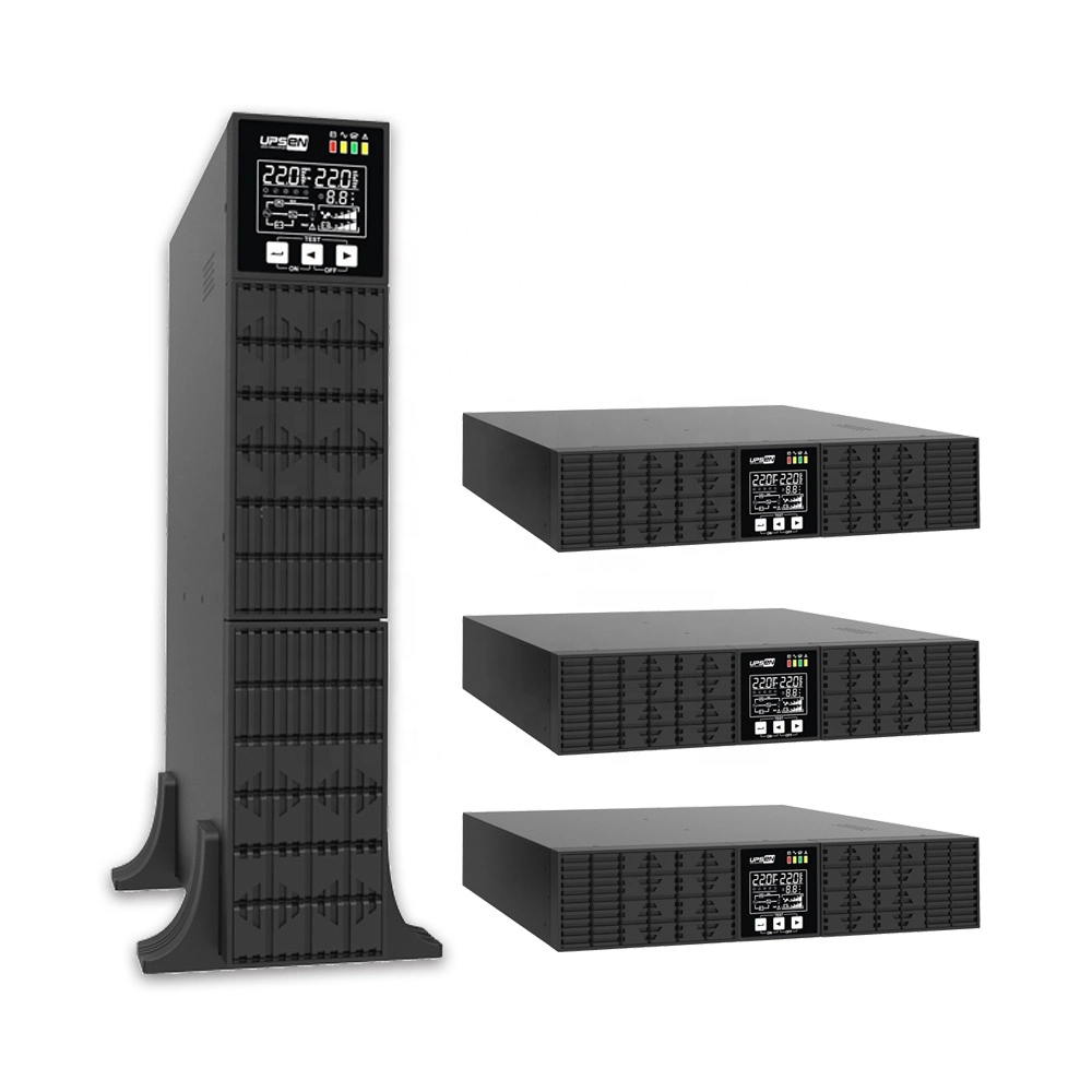 19 Inch 2u Rack Mount 2kVA 2000va 2 kVA Online UPS Back Power Without External Battery Pack LCD Screen