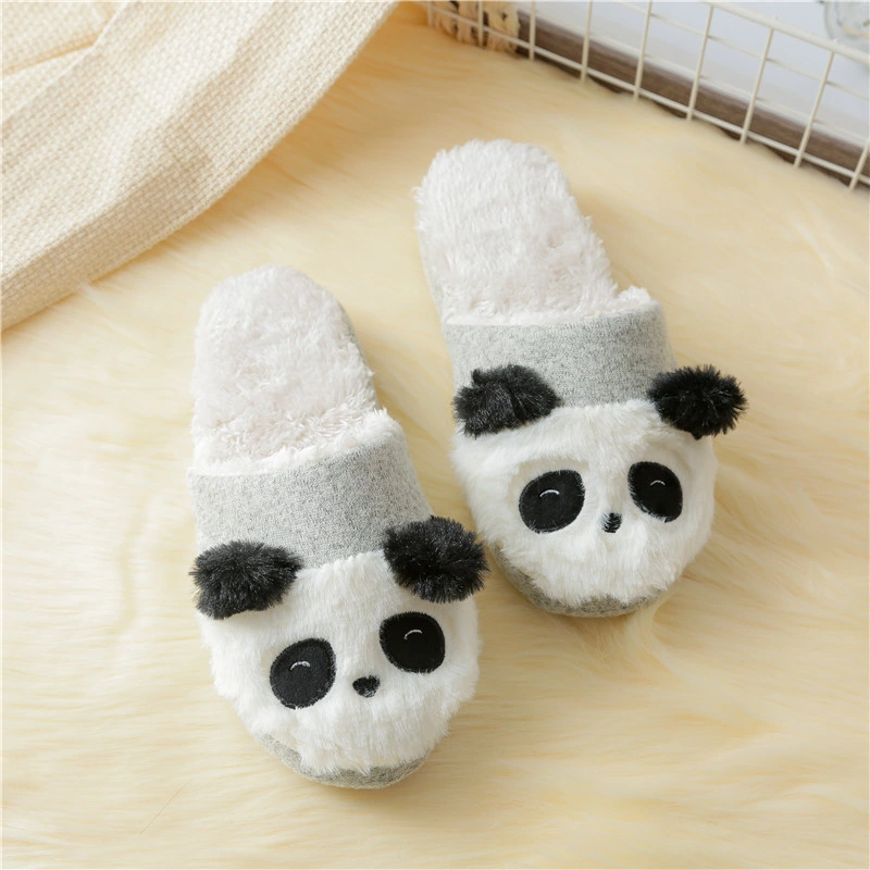 Großhandel Winter warm schöne Panda Cartoon Non-Skid TPR Sole Indoor Slipper