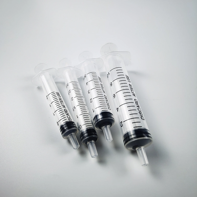 Disposable Plastic Syringe for Single Use with All Sizes Medical Consumables