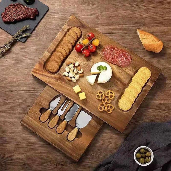 Aveco Custom Solid Wood Kitchen Plate Wooden Acacia Cheese Board