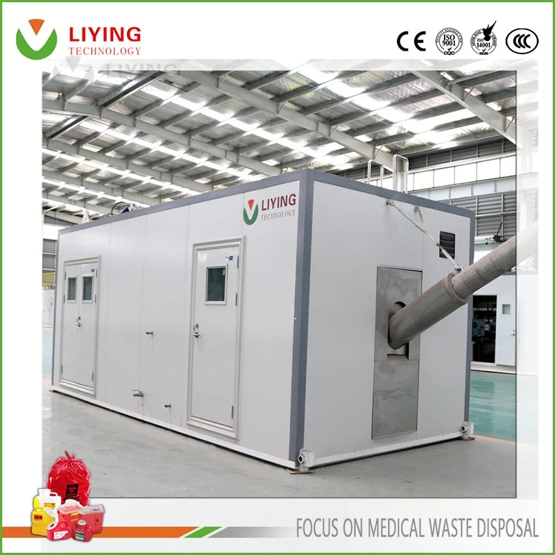 Medical Waste Management System with Microwave Disinfection and Shredding System