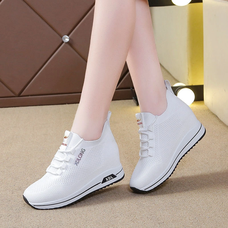 2023 Summer New Height Increase Fashion Flyknit Breathable Sneakers