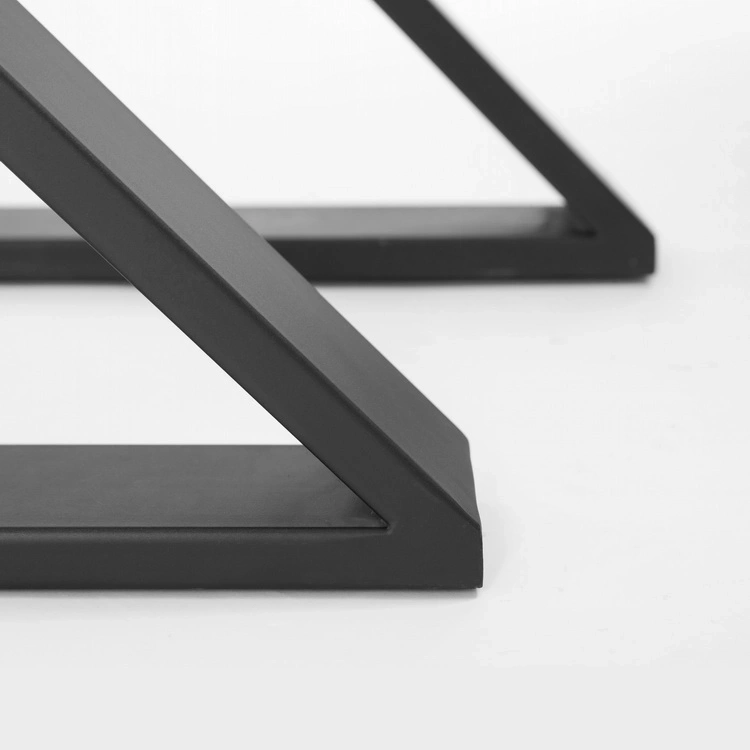 Custom Triangular moderna mesa de acero inoxidable de esquina, Rack, muebles pesados muebles Accesorios de hardware en las piernas
