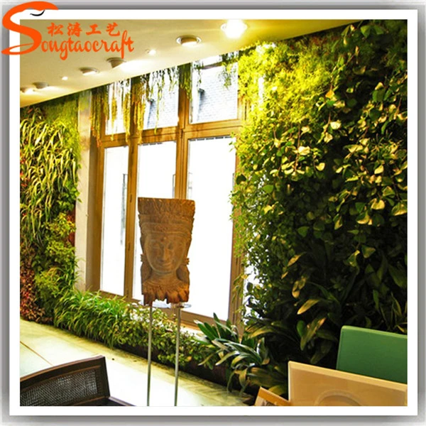 Artificial Indoor Decoration Green Grass Wall