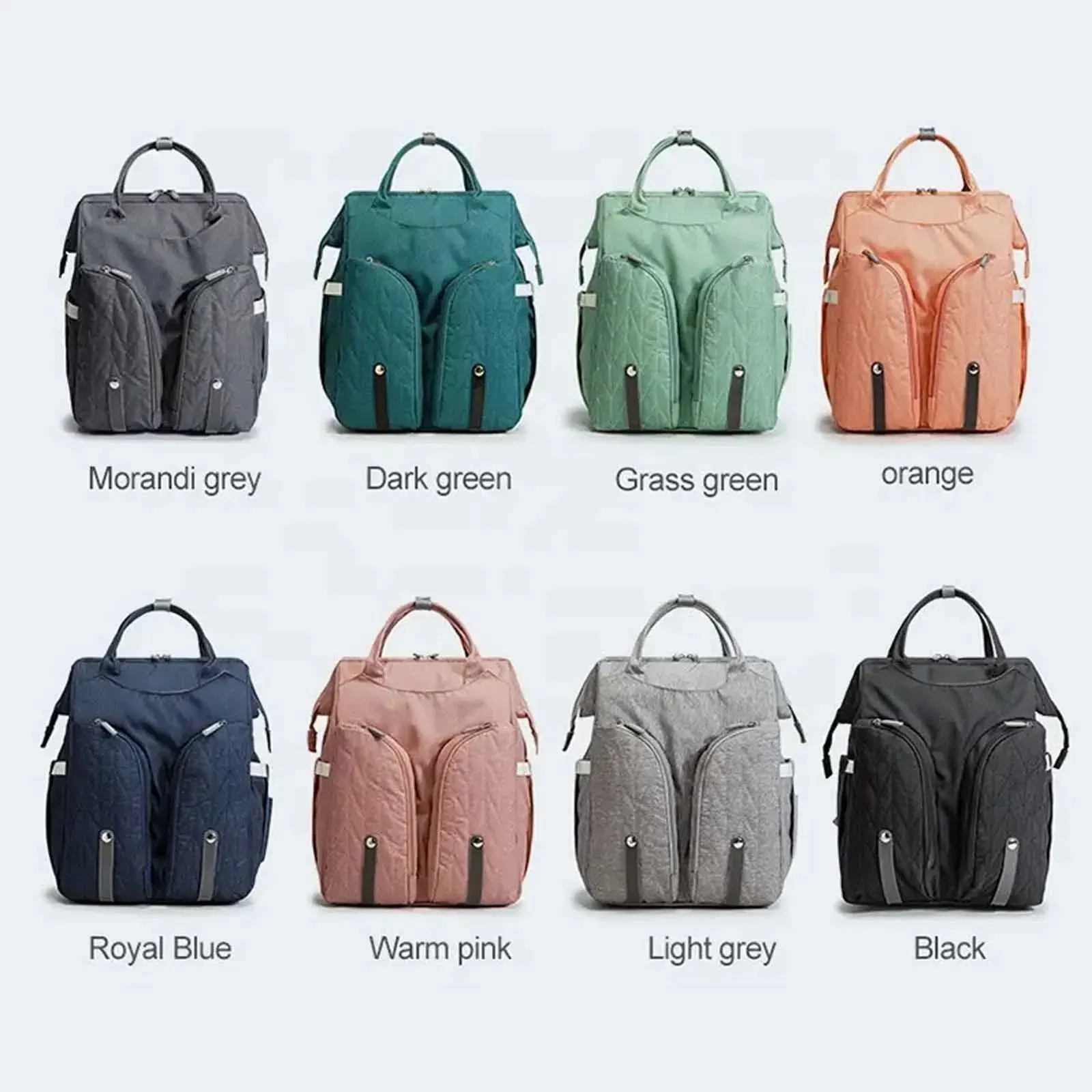 Factory Wholesale/Supplier Custom portátil impermeable Mochila Mochila plegable cama de bebé Bolsa de pañal con estación de cambio