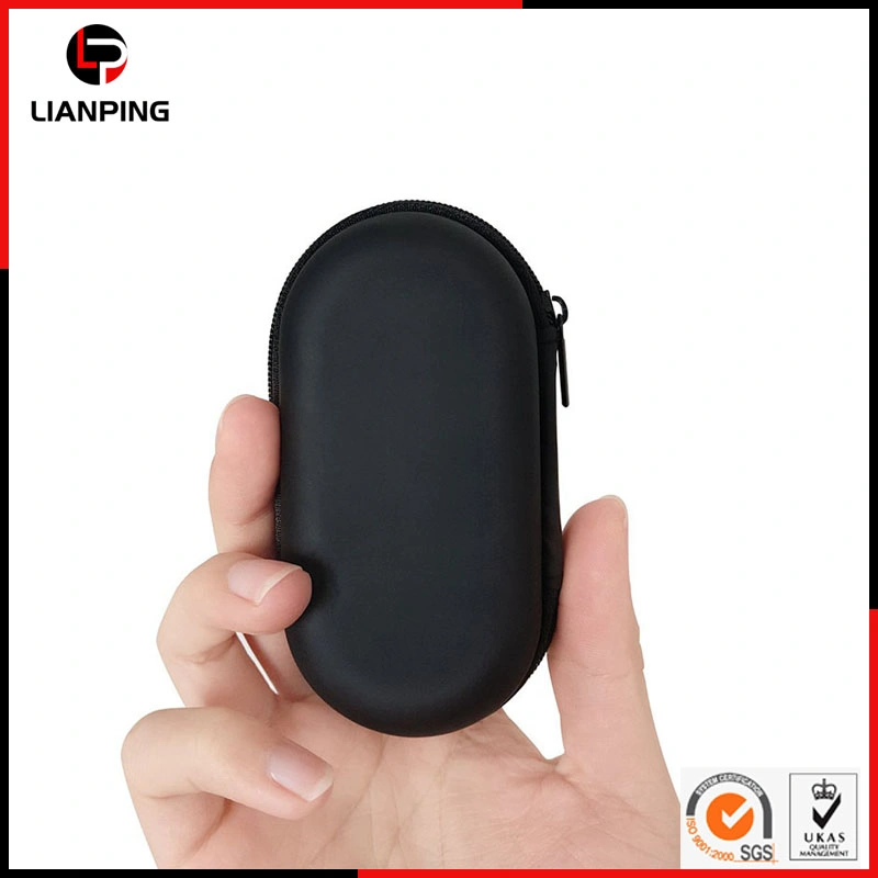 Customized Shockproof Zipper EVA Case for Earphone with Mesh Pocket