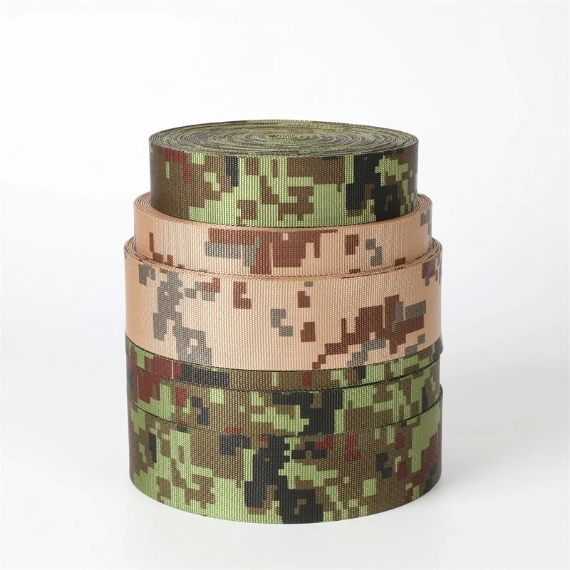 OEM Custom Mil Spec Custom Tactical Heavy Duty Camo Nylon Camouflage Tape 25 mm Webbing