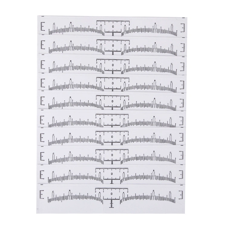 Professional sobrancelha descartável Régua de Medição de maquiagem Permanente Sticker tatuagem Ferramenta de Acessórios