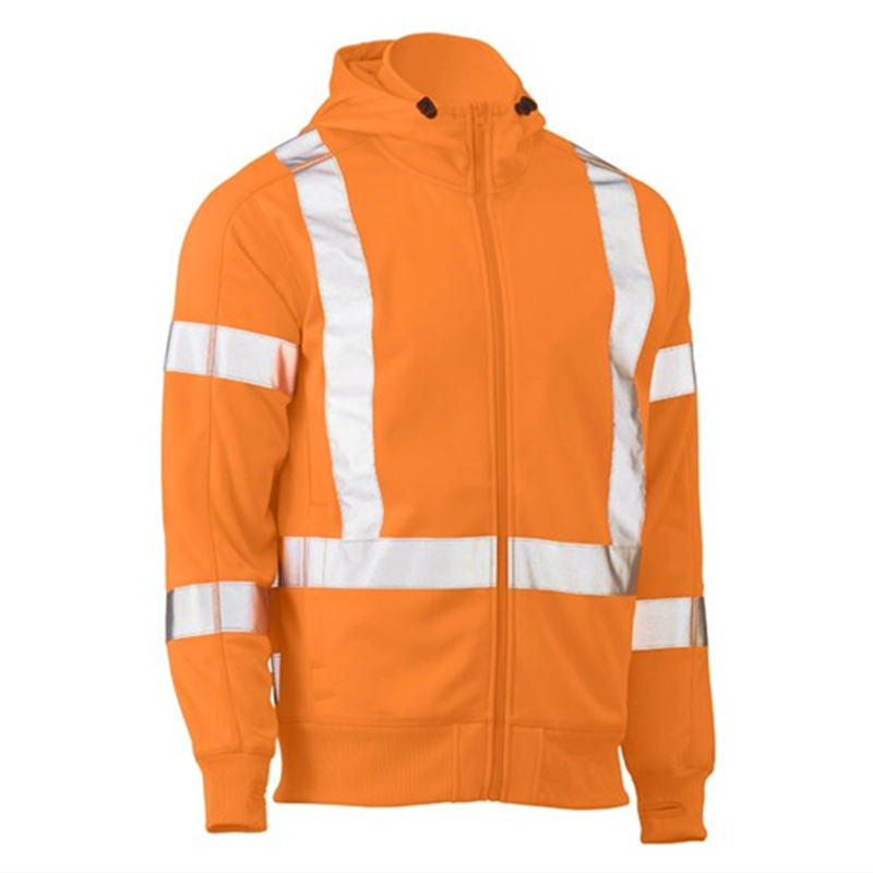 Safety Mining Thick Fleece 1/4 Zipper Pullover Sweatshirt with Reflective Tape