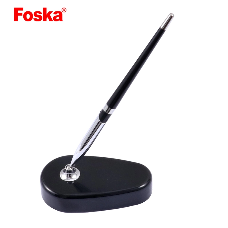 Foska Office Plastic Metal Table Ball Point Pen with Sticker