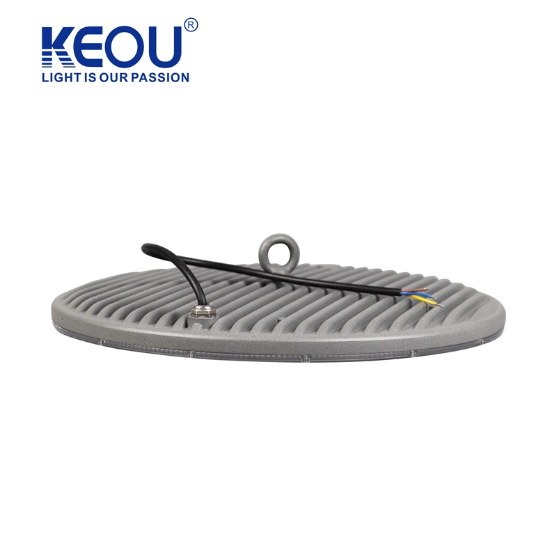 Luz LED Keou à prova de explosão IP65, à prova de água, de 300 W, tampa de plástico IP65 UFO LED High Bay Lights