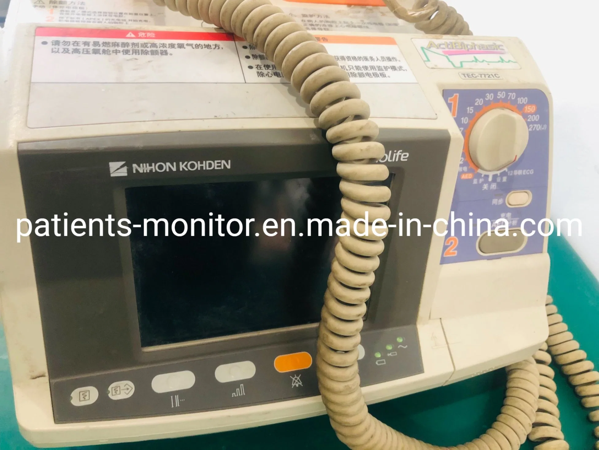 Nihon Kohden Cardiolife Tec-7721 C Defibrillator Machine Used for Sale