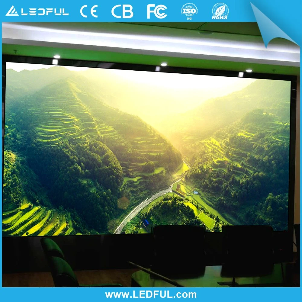 Instalación fija de alta calidad de las pantallas LED, P4 HD LED de interior de la pared de vídeo de publicidad