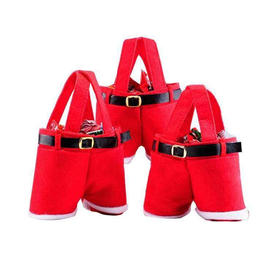 Novas calças Santa Claus de 2020 Candy Bag decorações de Natal para Home Bolsa de Natal bonitinho presente para crianças prenda de casamento