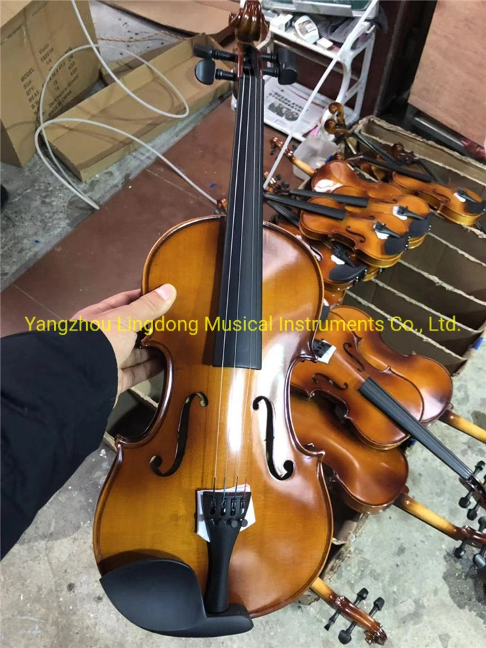 High Quality Solid Hand Made Violin Made in China