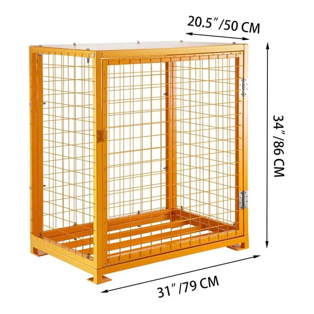 Almacenamiento de tanques de cilindros de gas Calcajes de malla Diseño de Cages metálicos.