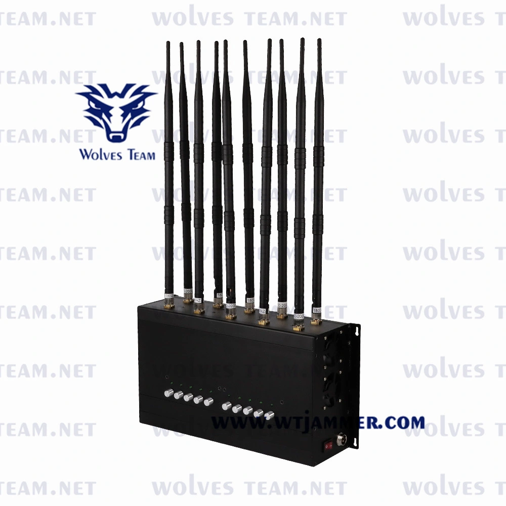 16 bandas potentes 50W CDMA GSM 3G 4G 5G móvil VHF UHF WiFi GPS Lojack Jammer señal