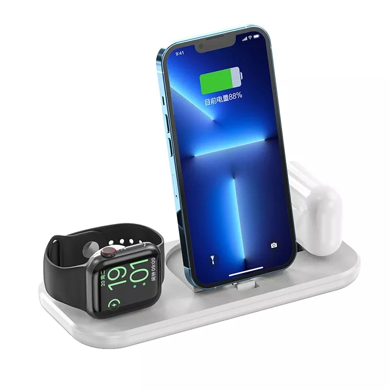 Neuer Designer Großhandel Ladegerät für iPhone Wireless Charger All in Ein magnetischer drahtloser Ladestation 10/15W Wireless Charger 3 Zoll 1