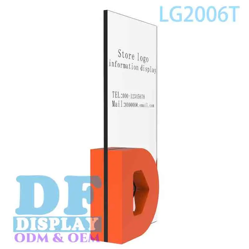 Acrylic Table Stand Acrylic Social Media Business Sign Design Acrylic Stand Logo Design for Retail Store