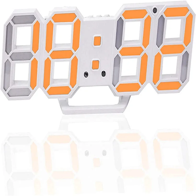 Decorative Wall Clock 3D LED Wall Digital Alarm