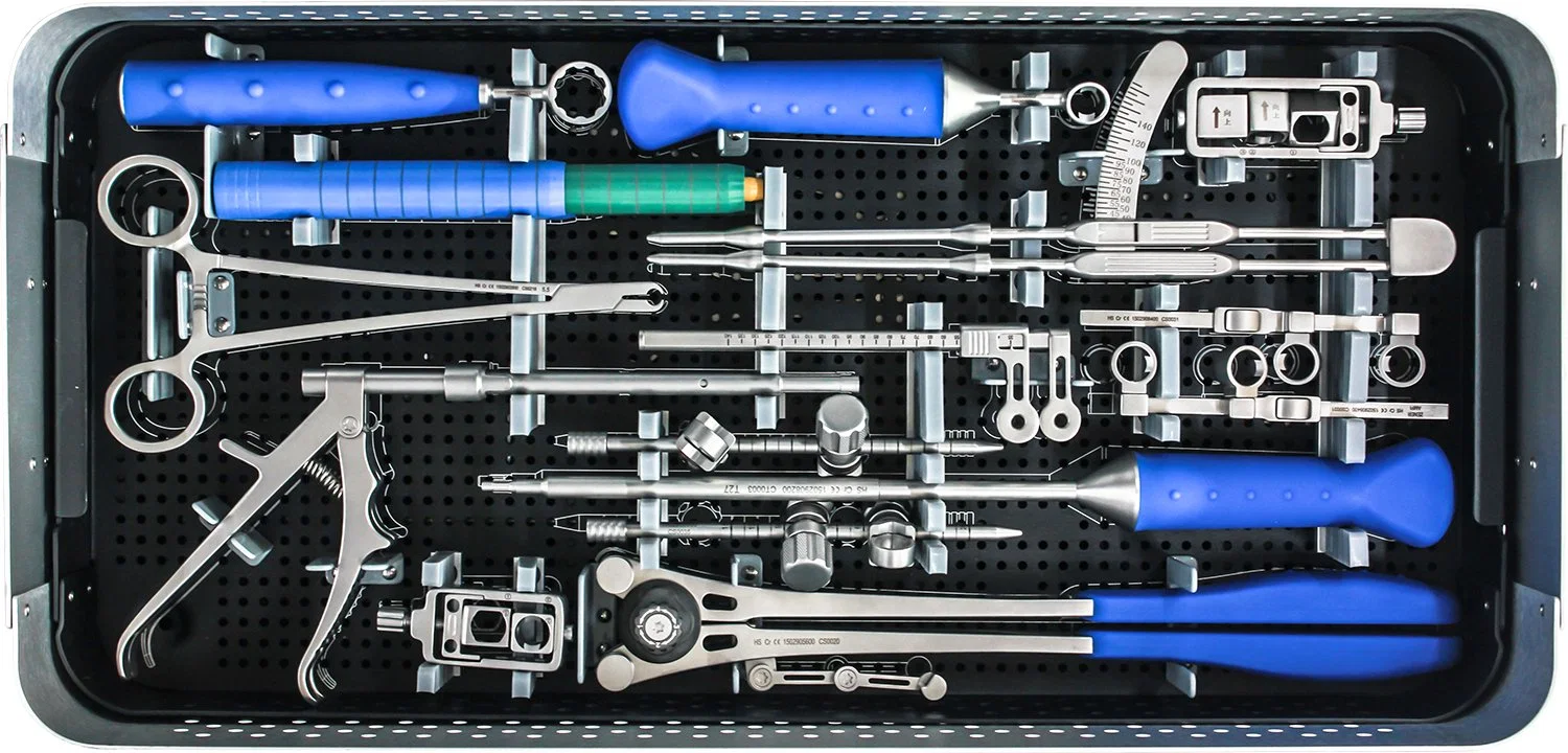 Equipo quirúrgico Ortopedia médicos de la columna vertebral del sistema espinal herramientas Set de instrumentos