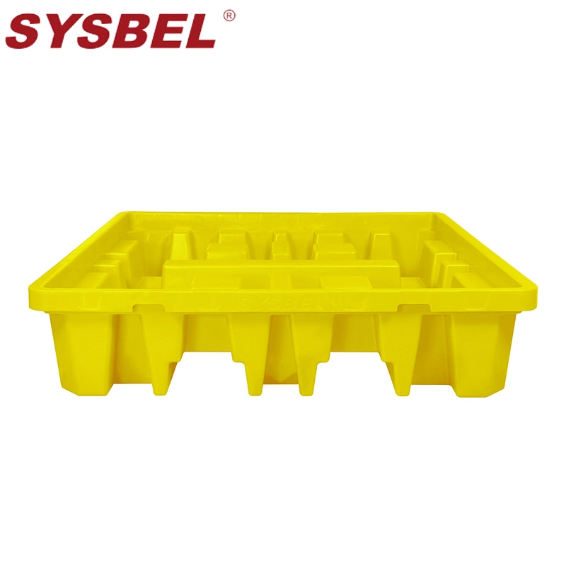 Sysbel CE Approved 70 Gal 4 Drum Secondary Containment and Spill Control Poly Spill Pallet