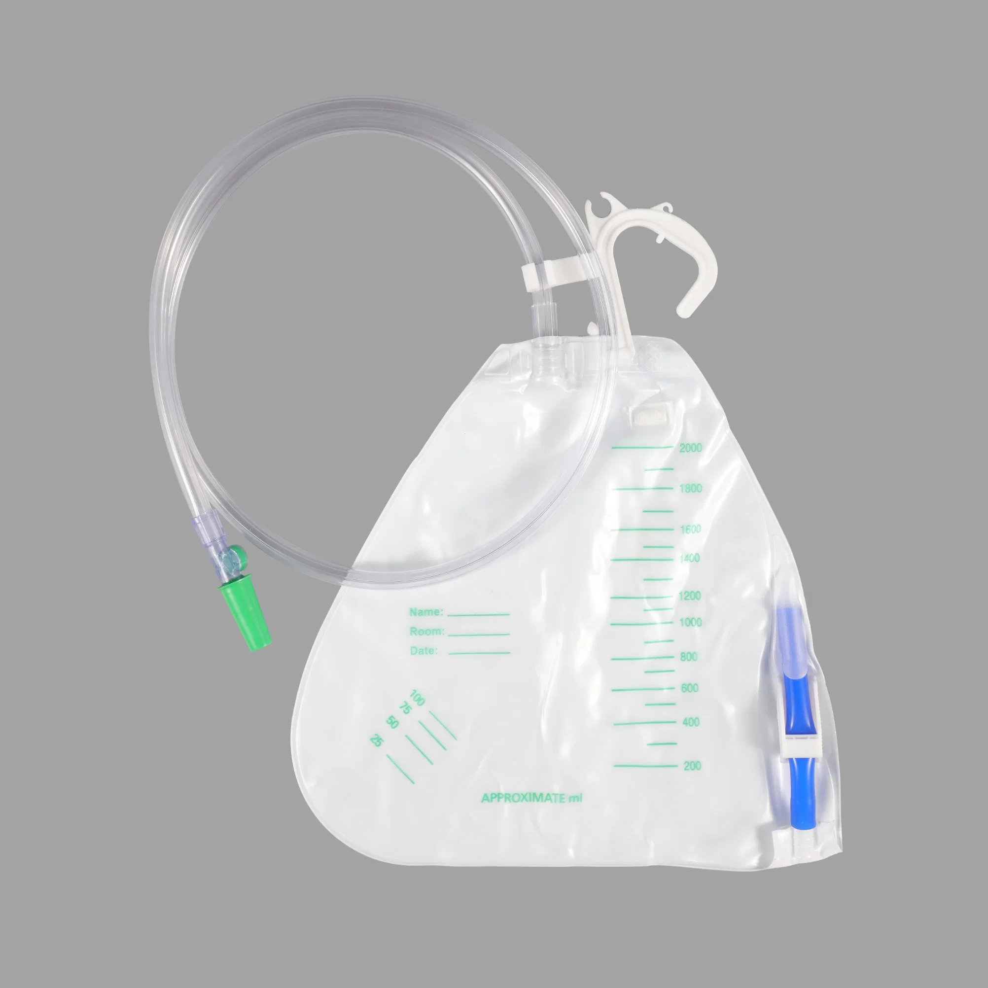 Good Safety Medical Grade PVC Urine Bag with Grey Cap