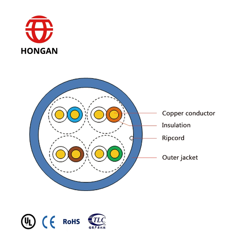 Network 8 Core UTP Cat5e RJ45 LAN Cable for Ethernet