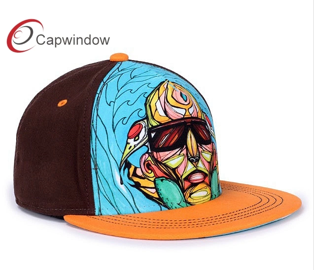 Venta caliente equipado logotipo impreso 6 Panel Tapa Snapback