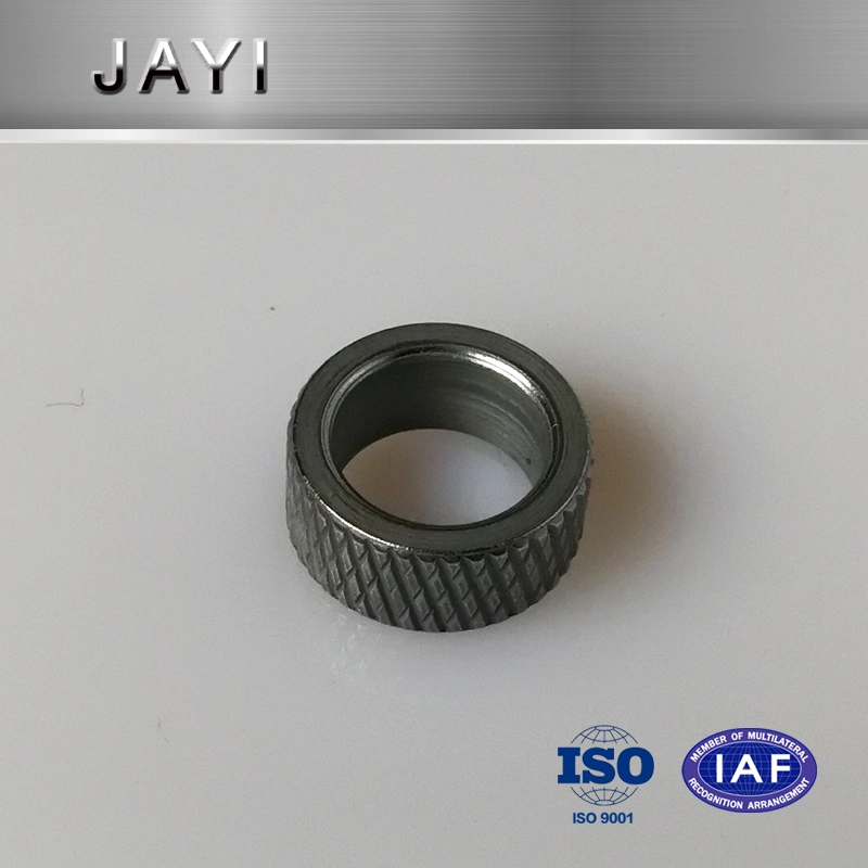 (JY176) Carbon Steel Ring Zn-Ni Alloy Plated, Cross Hobbing, Diamond Knurling