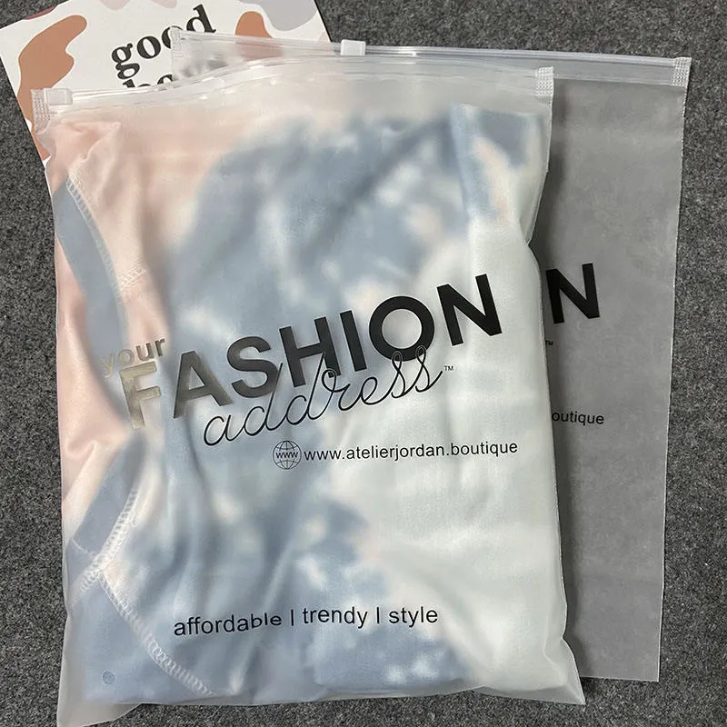 Fashion Custom Plastic Zip Lock PVC Frosted Packaging Bag Cosmetic Make up Slider Zipper Bag