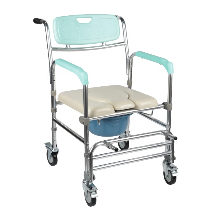 Patient Manual Aluminum Steel Uplift Toilet Transfer Portable Foldable Commode Chairs Shower