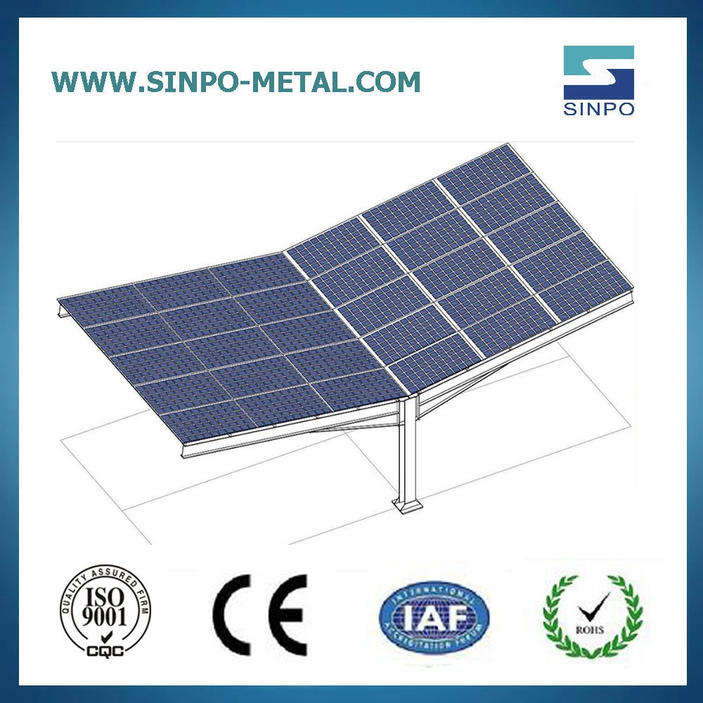 Single Solar Roof Carport Brackets Solar Car Parking System Including Solar Panels Carport Canopy Racking System