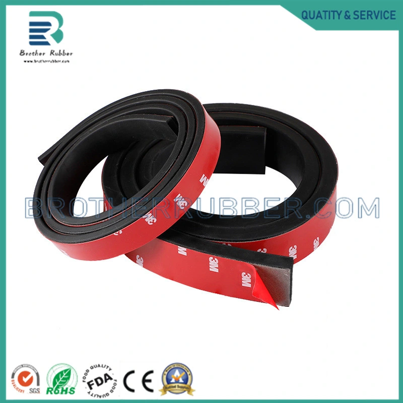 Square Anti-Skid Door Joint Sealing Strip Solid Self-Adhesive Rubber Strip