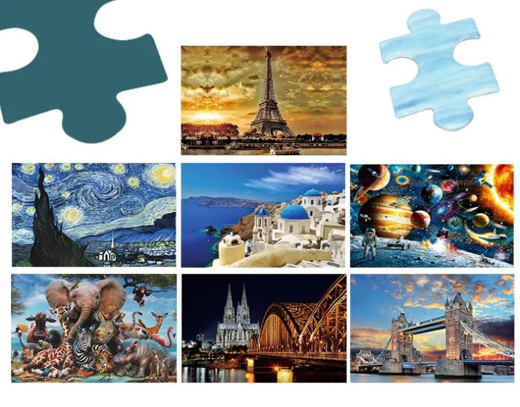 Custom Wholesale/Supplier High quality/High cost performance  Frames 3D Puzzle Jigsaw 1000PCS Toys