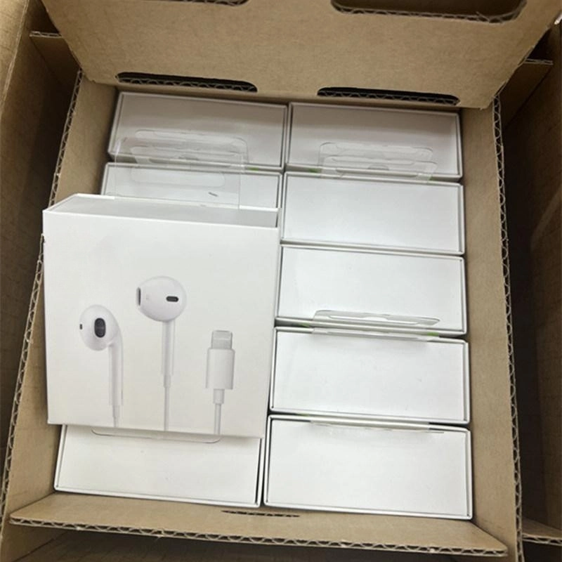 Customized Lightning Connector Earphones Wired High quality/High cost performance  Mobile Phone Earpods in-Ear Headphones